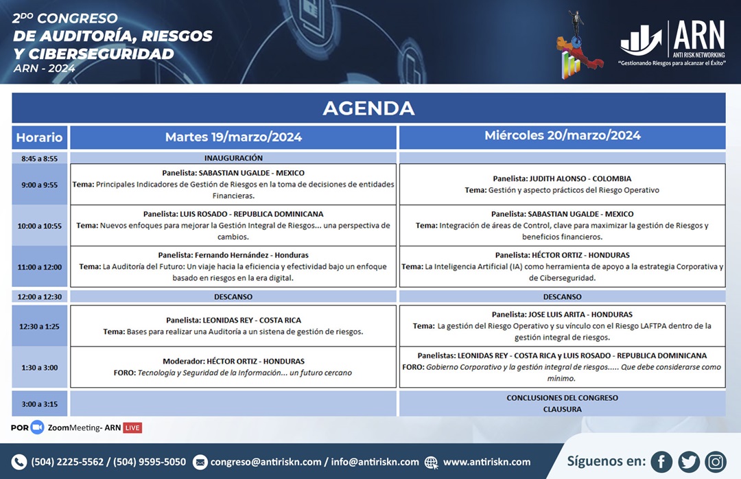 Agenda Congreso Auditoria Interna – Tabloide 1080 px